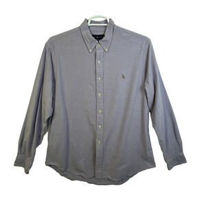 Ralph Lauren Stretch Oxford Button Down Shirt Men XXL Slim Fit Lavender Purple